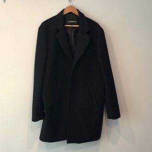 Black Express Mid Legnth Pea Coat XL